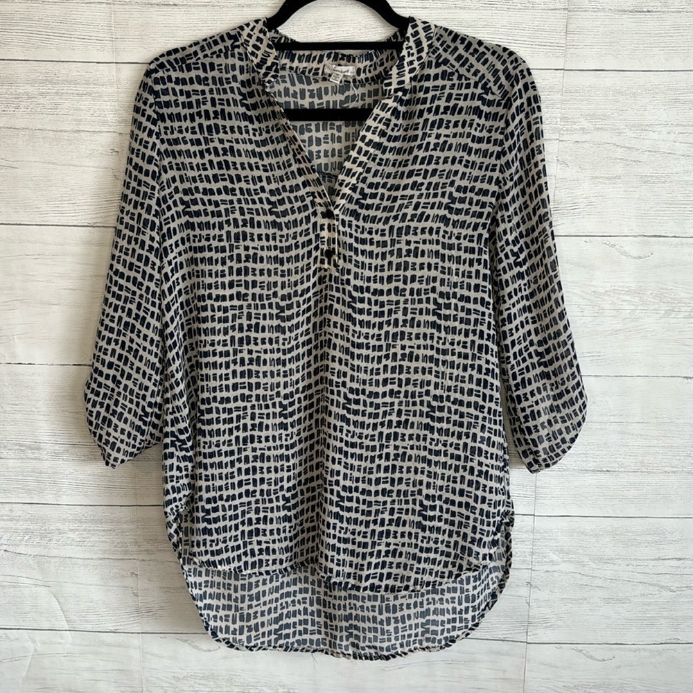 Teenbell Patterned Half Sleeve Blouse | SIZE S